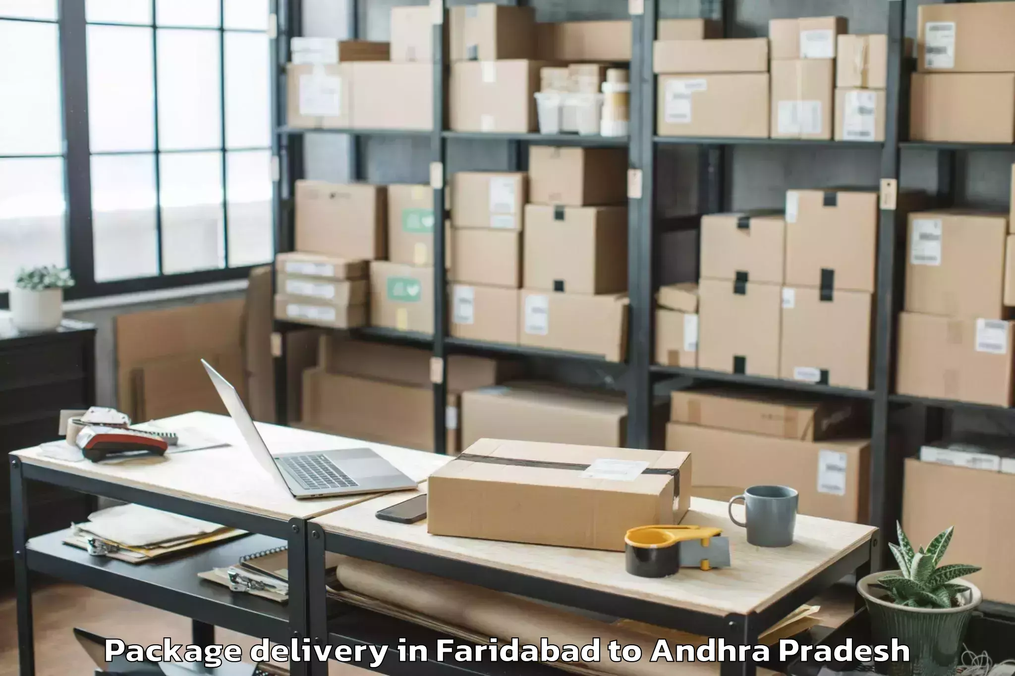 Easy Faridabad to Koyyalagudem Package Delivery Booking